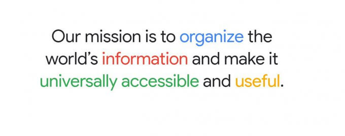 mission statement ala Google