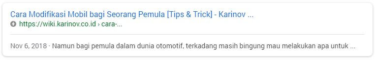 contoh hasil web amp di google